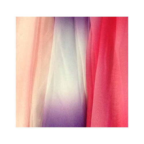 150cm*100cm Gradient colored chiffon fabric scarf skirt costume clothing fabric COS thin chiffon fabric transparent material