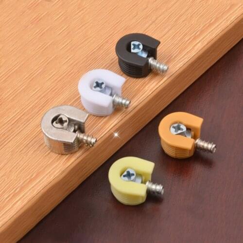 20 Pcs/set Shelf Studs Pegs with Metal Pin Support Bracket Shelf Studs Pegs with Metal 3 In1 Cam Lock Furniture Kitchen Cabinet