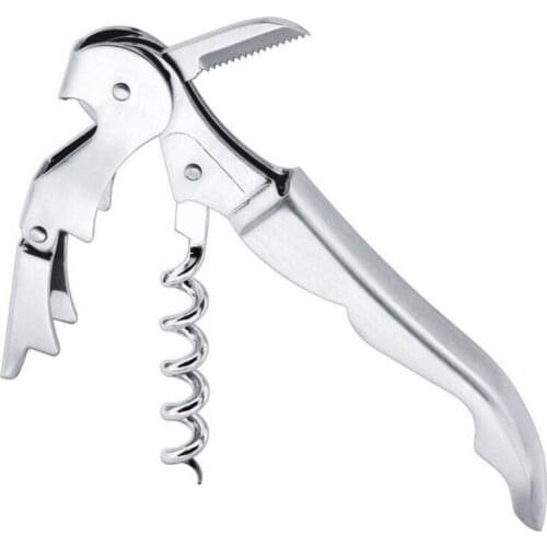 High Quality Stainless Steel Corkscrew Double Hinged Waiters Wine Bottle Opener Lever Tool