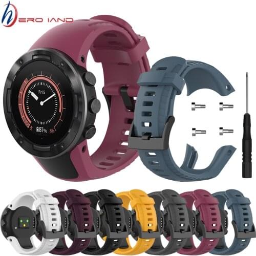 Silicone Watch Strap For SUUNTO 5 Smart Watch For SUUNTO Sport Wrist Strap Silicone Band Replacement Smart Bracelet Accessories