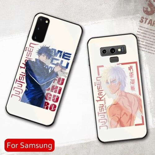 Jujutsu Kaisen Anime Glass Case For Samsung A50 A60 A70 A31 A51 A71 A81 A91 4G 5G A50S A70S M40 M80S Tempered Glass Shell