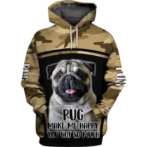 Pug hoodie 3D Printed Hoodies Fashion Pullover Men For Women Sweatshirts Sweater Cosplay Costumes