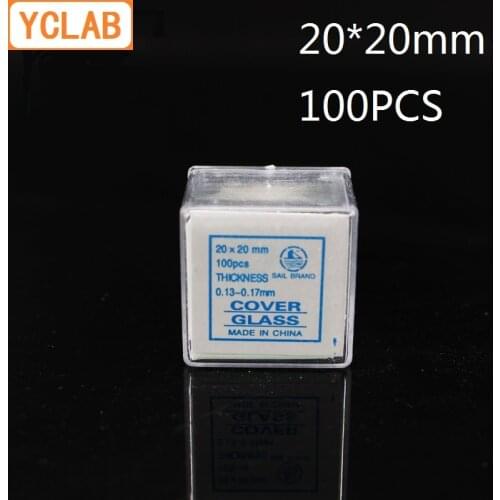 YCLAB 100PCS 20*20mm Cover Glass Medical Laboratory Equipment