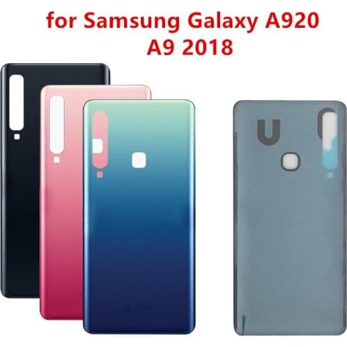 For SAMSUNG Galaxy A920 a9 2018 Back Battery Cover Door Rear Glass Housing Case Replace Battery Cover