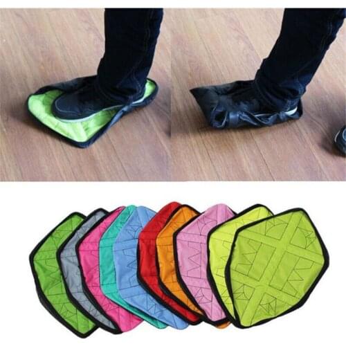 1Pair New Step in Sock Reusable Shoe Cover One Step Hand Free Sock Shoe Covers Durable Portable Automatic Shoe Covers