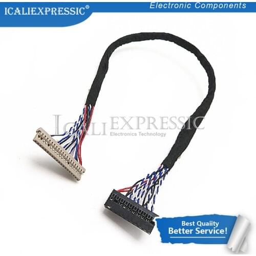 1PCS 400MM DF14-20P-D8 1ch 8bit 20pin LVDS CABLE wire to dupont for LCD board In Stock