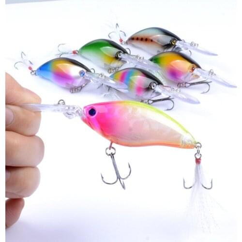 1Pcs Laser Swim Bass Fish Fishing Lure Isca Artificial Hard Crank Baits Floating Wobbler Japan Mini Pesca Crankbait Lure