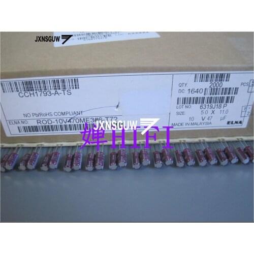 10PCS ELNA STARGET 10V47UF 5X11MM starget 47UF 10V RED robe audio electrolytic capacitor ROD 47uF/10V ROD-10V470ME3