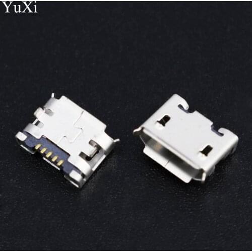 100pcs Micro USB Jack connector Charge Socket for Lenovo A60 A366T A390E A520 A288T A500 A750 PAD A1-07 mobile phone tablet pc