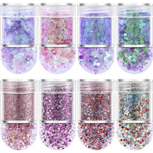 4pots Mix UV Resin Mold Filling Loose Sequins Nail art Diy Resin Crafts Supplies For Jewelry Components Tool