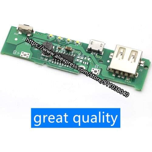 5pcs/10pcs/lot 18650 lithium battery 5V1A boost module DIY charging treasure mobile power motherboard circuit board