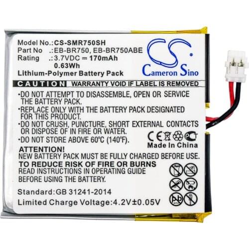 Cameron Sino 170mah battery for SAMSUNG Galaxy Gear S R750 SM-R750R4 SM-V750 EB-BR750 EB-BR750ABE batteries