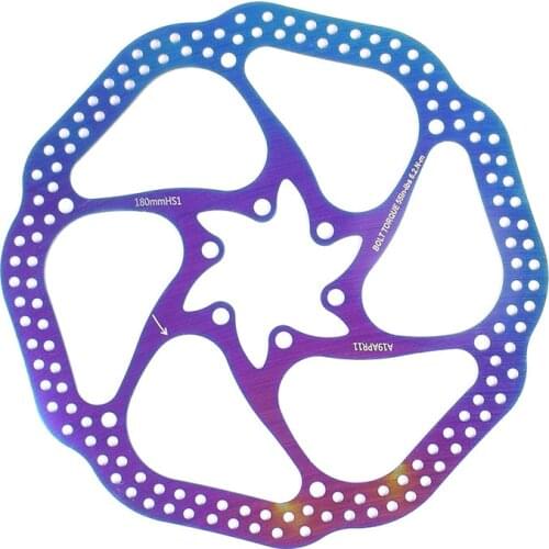 Colorful MTB Bike Brake Disc Rotors HS1/G3 160/180mm Rainbow Mountain Road Bike Brake Disc Rotors 6 Inches Disc Brake For AVID