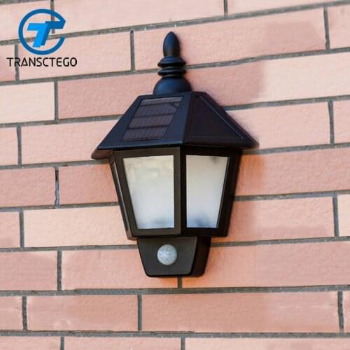 PIR Infrared Body Motion Light Solar Powered Sensor Panel Outdoor LED Wall Yard Stair Garden Light Lamp White & Warm White