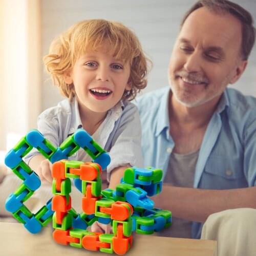 Colorful Puzzle Sensory Fidget Toys Parent-child Interaction Stress Relief Rotate And Shape Decompression Toy 24 Bit Juguetes