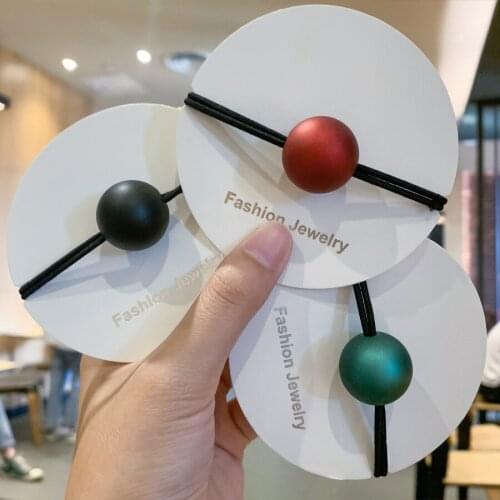 Korean Style Matte Acrylic Round Double Rope Hair Band Hot Selling Elegant Hair Rope High Elastic Hair Rings Lovely Headpiece