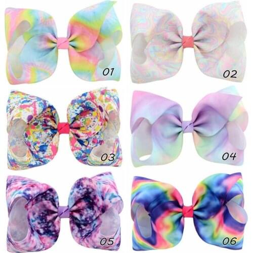 MengNa Big 8" Hair Bow With Clips Barrettes Women Girl Dance Bow Fashion Girls Hair Accessories,20pc