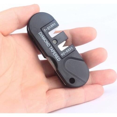 Multifunctional 4 in 1 Two Stages Diamond Kitchen Knife Sharpener Tools Portable Sharpener Outdoor Camping mini Sharpening Stone