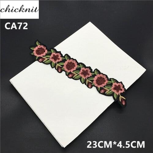 CHICKNIT23X4.5cm fashion embroidery flower patch Applique Ironing cheongsam Tuxedo clothing Headscarf hat accessories CA72