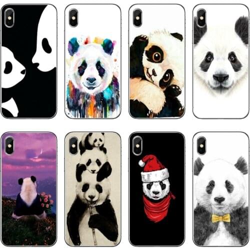 Cute Asian Baby Panda Soft Phone Case For Samsung Galaxy A71 A70 A60 A51 A50 A41 A40 A31 A30 A20E A21S A12 A10 A7 A5 A3