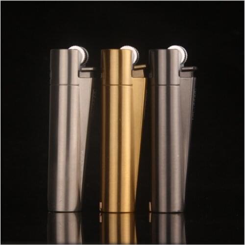 Inflatable Butane gas lighter Retro Slim Turbo cigarette Lighters Metal Torch Grinding wheel Lighter Smoker Gifts NO GAS