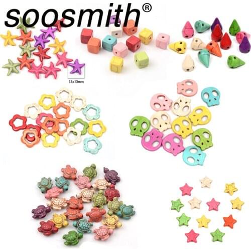 Natural Stone Colorful Turquoise Stone Beads For Jewelry Making Diy Bracelet Necklace Accessorie Wholesale