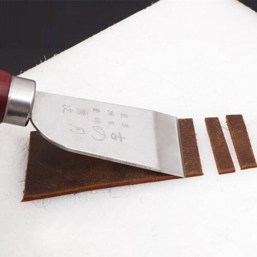 2020 New Trimming Knife DIY Leather Cutting Tool Stainless Steel + Solid Wood Leather Knife Blade Leather Tool