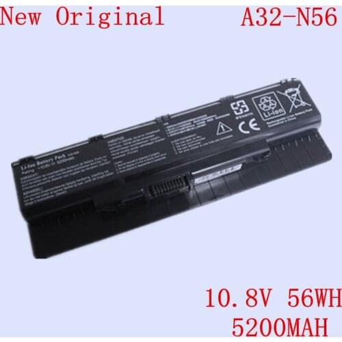 New Original Laptop Li-ion replacement A32-N56 Battery for ASUS A32-N56 N46V N56V N56D N56VJ N56VM N76 10.8V 56WH 5200MAH