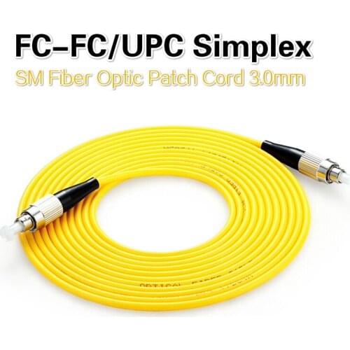 LSZH Fiber Optic Patch Cord For CATV Network FC-FC SM SX 3mm 9/125um FC/UPC Fiber Optic Patch Cord 10PCS LOT