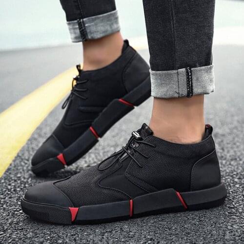 2021 Autumn Mens Fashion Trend Comfortable Leather Shoes Youth Simple Versatile British Casual Shoes Mens Sports Shoes