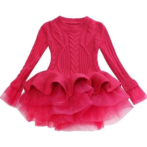 Girl Christmas Tutu Dress Winter Grey New Year Sweater Princess Party Costumes Clothing Baby Girls 2-8t