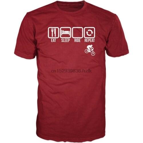 Eat Sleep Mountain Bike Repeat Funny Mtn Bicycle MTB ATB Gift Present T-shirt