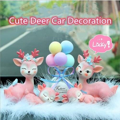 Best New Car Gift Ladies Fashion Home Office Car Interior Ornament Happ Deer Aroma Car Decoration