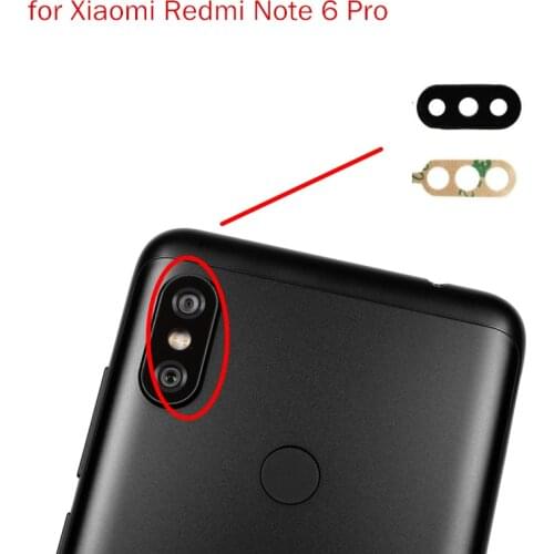 3pcs/lot for Xiaomi Redmi Note 6 Pro Back Camera Glass Lens Main Rear Camera Lens with Glue Redmi Note6 Pro Repair Spare Parts