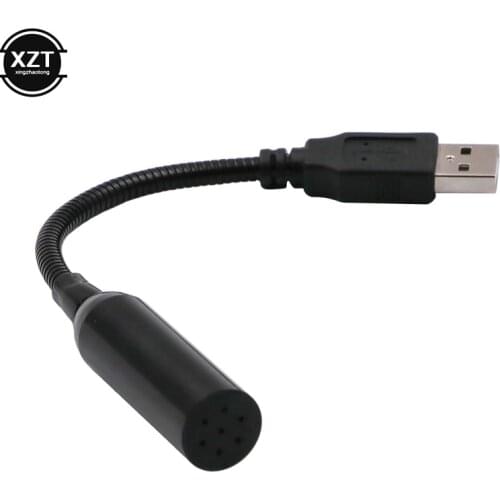 1PCS Portable Mini Mic Stereo Adjustable USB 2.0 chatting sound recording Microphone for PC Computer Linux