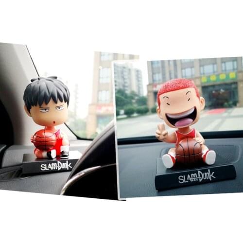 12-13cm 4 Types Based Cartoon Slam Dunk Shohoku Basketball Player Figure Toy Hanamichi Rukawa Kaede Anime Car Decoration Model