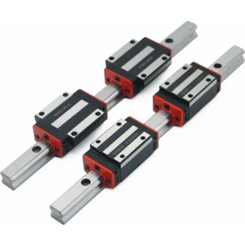 2pc HGR15 Linear guide rail any Length+4pc Linear Block Carriage HGH15CA /flang HGW15CC HGH15 CNC parts Free shipping