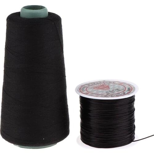 60M WEAVING THREAD WEAVE WEFT for HAIR EXTENSIONS,SEWING NEEDLES(I+C+J PINS)