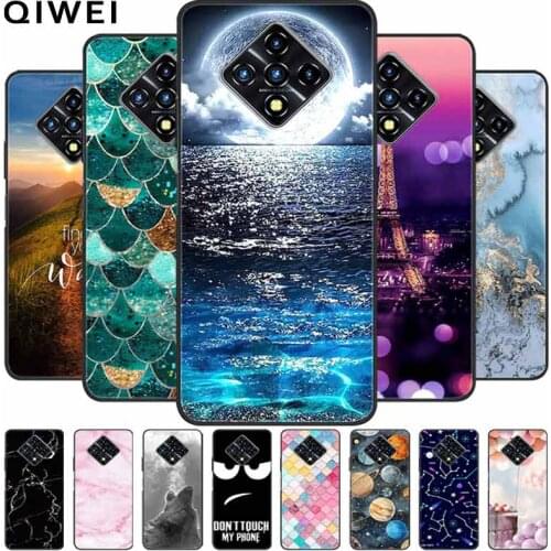 For Infinix Zero 8i Case 6.85'' Black Bumper Soft Silicone Cute Phone Cases For Infinix Zero8i X687B Back Cover Zero 8 i Zero8