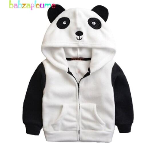 0-5Years/Autumn Winter Baby Boys Girls Jackets Outerwear Soft Fleece Cartoon Hooded Coats Children Clothing Kids Clothes BC1156