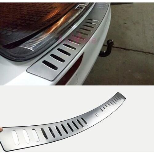 For Audi Q5 2009-2016 #304 Stainless Steel Rear Gate Bumper Guard Plate Tail Trunk Door Sill Car Styling Accessories