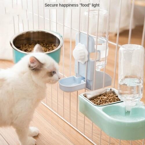 Dog water dispenser hanging non-wet mouth bowl water dispenser kettle automatic water feeding hanging cage cat pet supplies