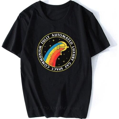 Fully Automated Luxury Gay Space Communism Lgbt Pride Men T Shirt Harajuku Streetwear Funny Cotton Hip Hop O-Neck Tshirt