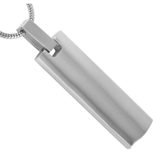 JJ009 Cheap Wholesale High Polished 316L Stainless Steel Blank Rectangle bar cremation urn necklace for ashes Engravable Jewelry