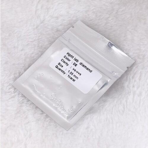 Round 1.55mm DEF Color VS Clarity Loose Lab Grown HPHT Diamond for Jewelry Making