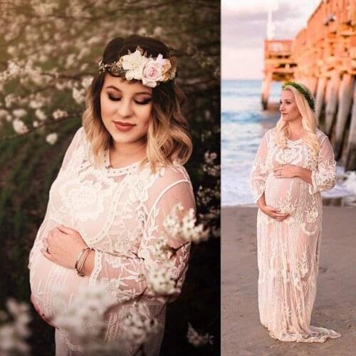 Lace Maxi Dresses For Pregnant Women Clothes Pregnancy Dresses Maternity Dresses For Photo Shoot Maternity Photography Props