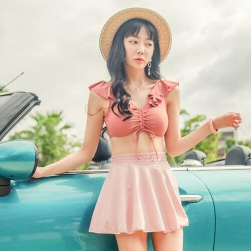 Girls Swimwear Swimming Suit For Women Badpak Swimsuit Brazilian Bikini Moves New Pure Three Piece Bubble Letter Polyester