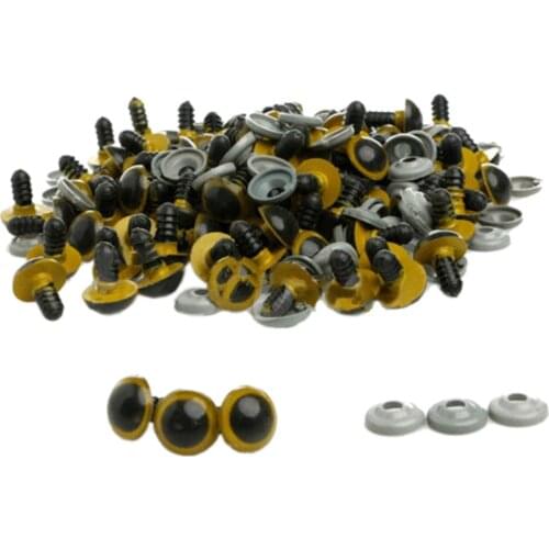 MINIFRUT 8mm 100 Pcs/lot Plastic Safety Eye for Bear Animal Doll Eyeballs Accessories 8mm Yellow Red Green Coffee Blue