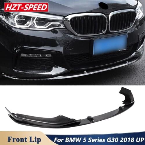 MP Style Carbon Fiber Material Front Bumper Spoiler Splitter Lip For BMW 5 Series G30 Car Tuning 2018 Up