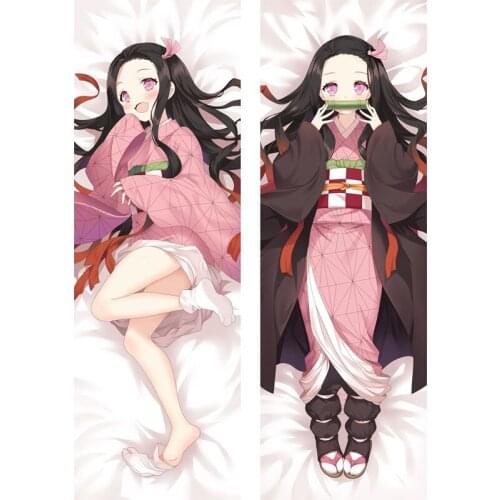 Japan Anime Demon Slayer: Kimetsu no Yaiba Body Dakimakura Kamado Nezuko Bedding Pillowcase Otaku Hugging Throw Cushion Cover